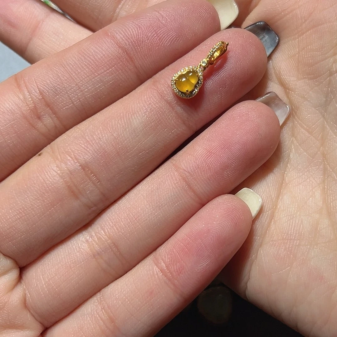 忘***了翡翠18K金镶嵌颈饰