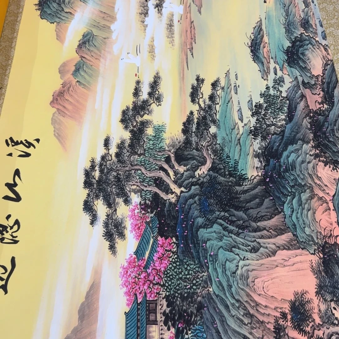 五***哥国画QC原创横山水作品！带证书！限购一单