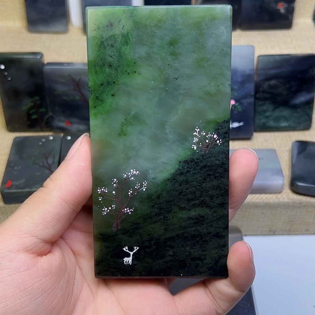 和田玉（碧玉）未镶嵌珠宝半成品