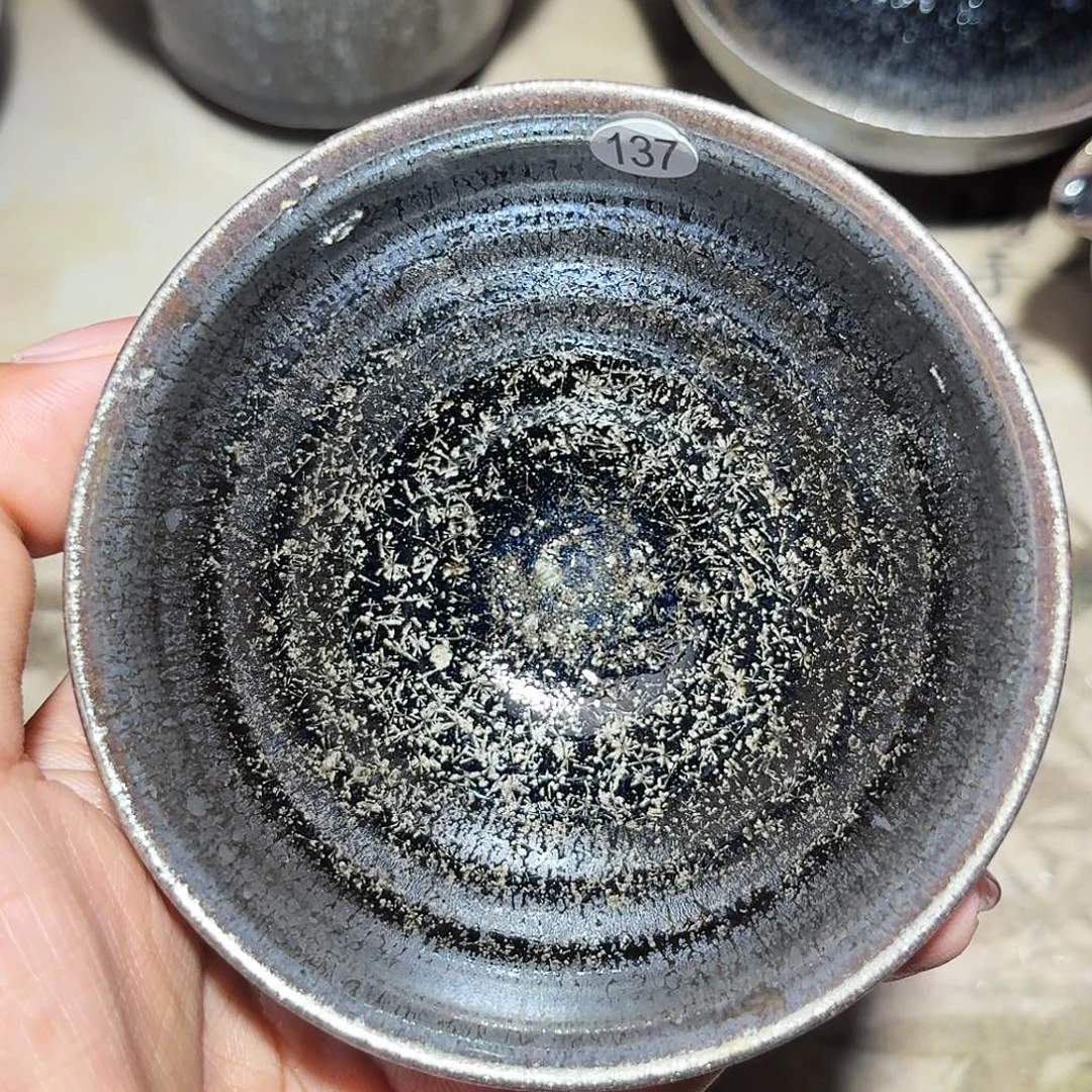 茶盏义兴龙窑柴烧137火标