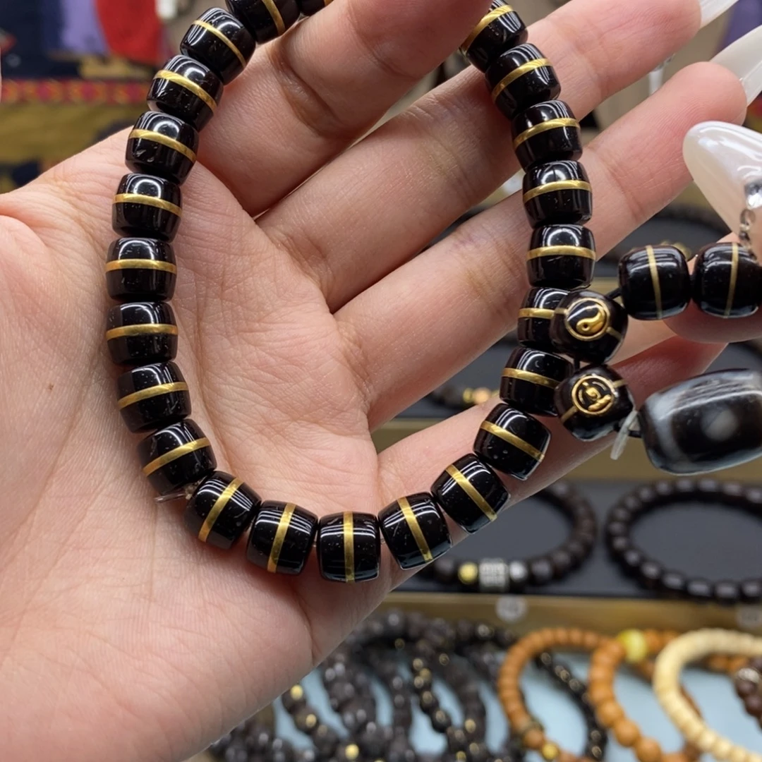 性***男手串椰蒂黑金腰带9*8加图上两颗标不加配饰