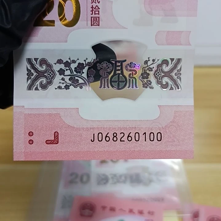 塑料蛇钞号码如图所示068260100