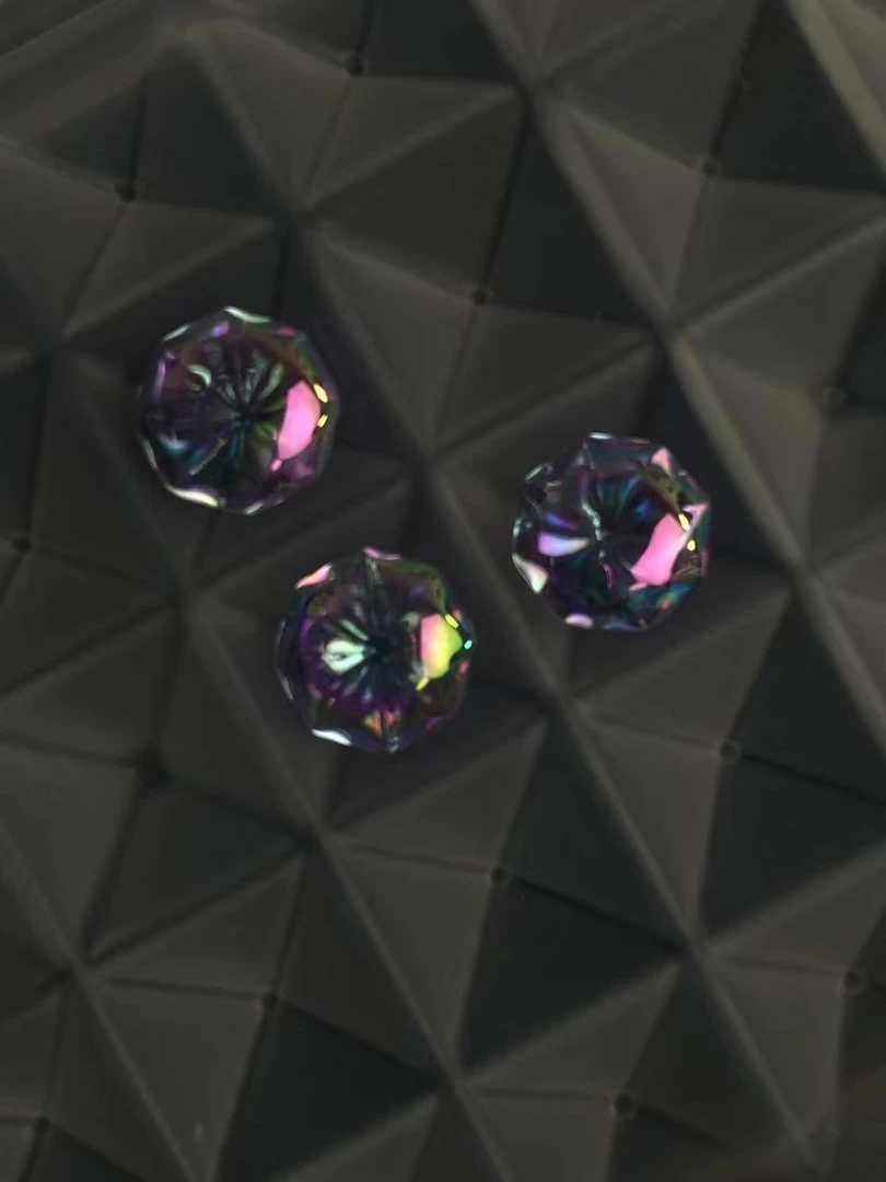 钛钢锆石耳饰 8mm山竹切钛钢耳钉