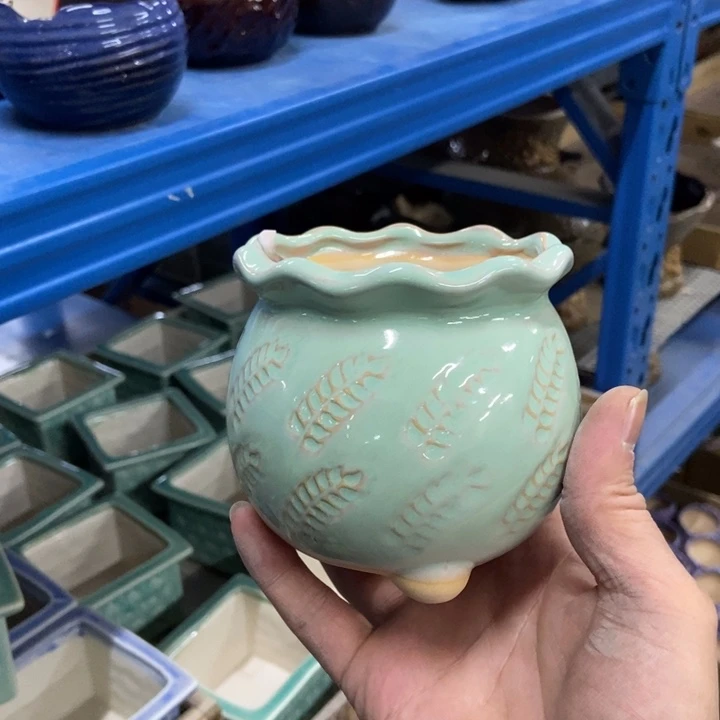 陶瓷花盆单场满9.9发9*9.5