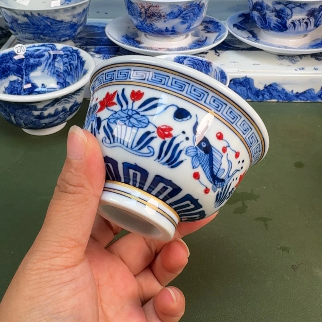 景德镇纯手绘茶具圆圆242