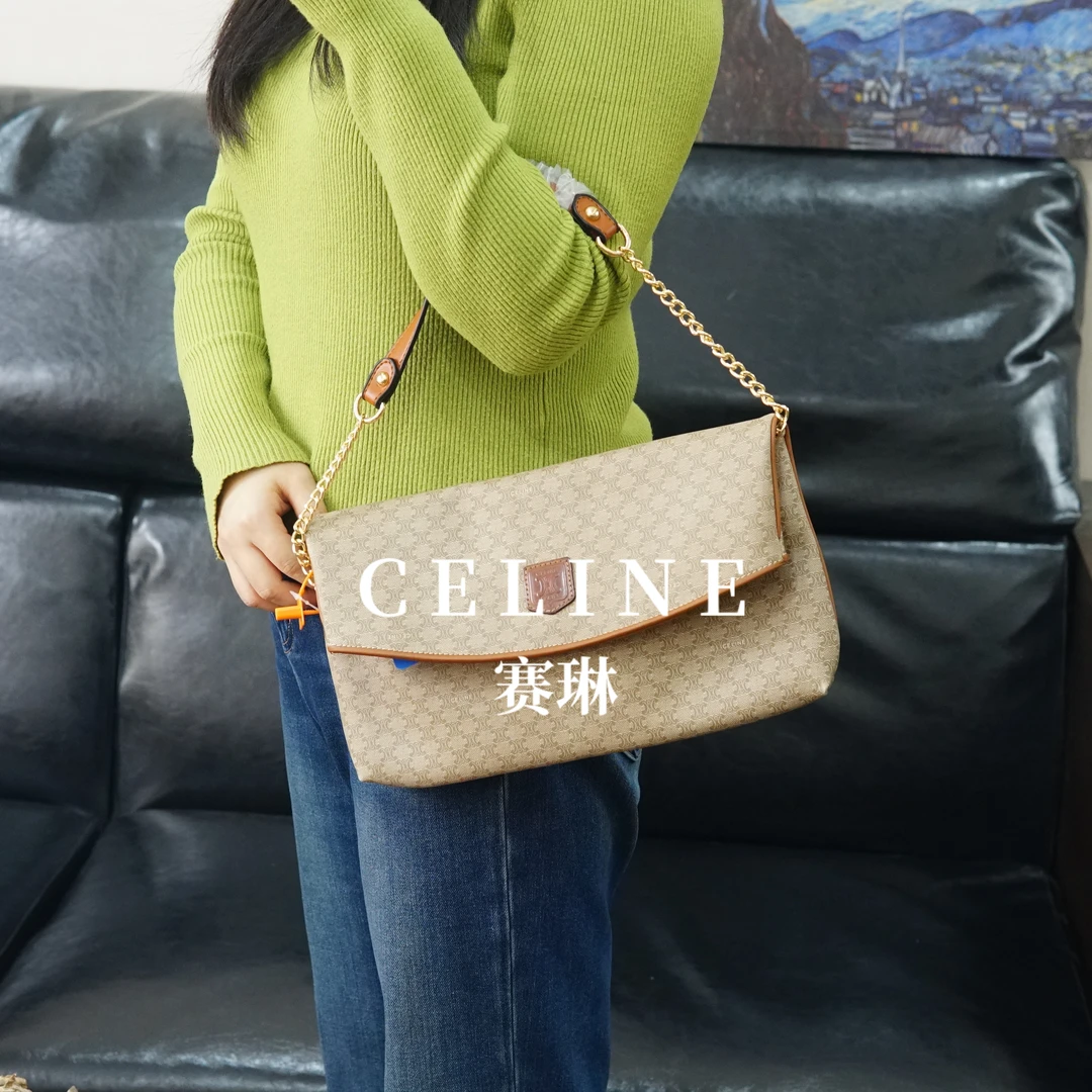 95新 Celine/思琳 米色单肩包/SP12520037/0037