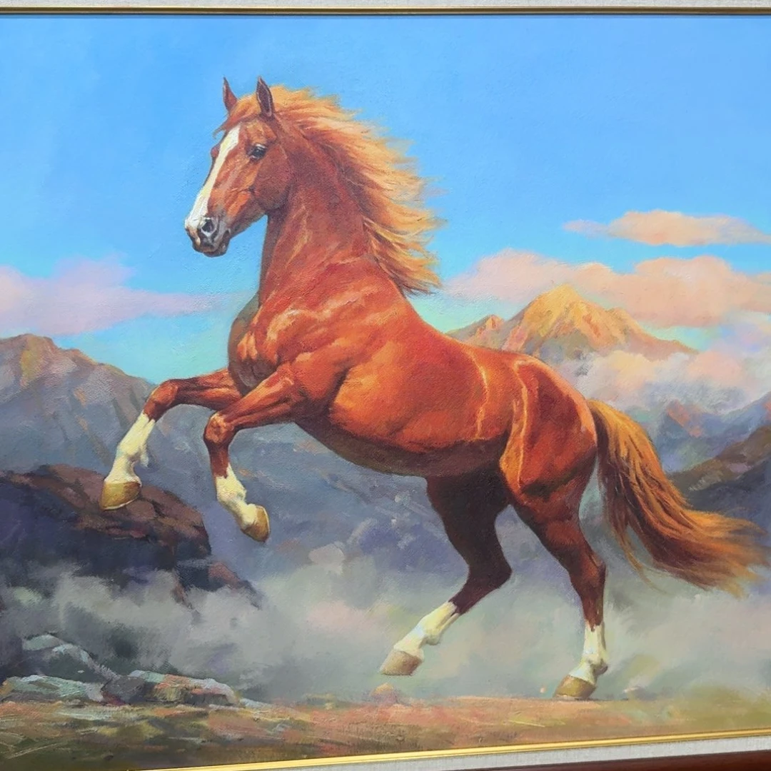 版画千里马 120*120