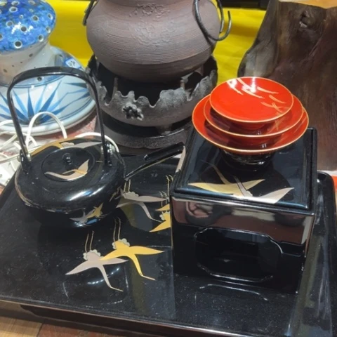 蜜安罐瓷香炉锡茶则