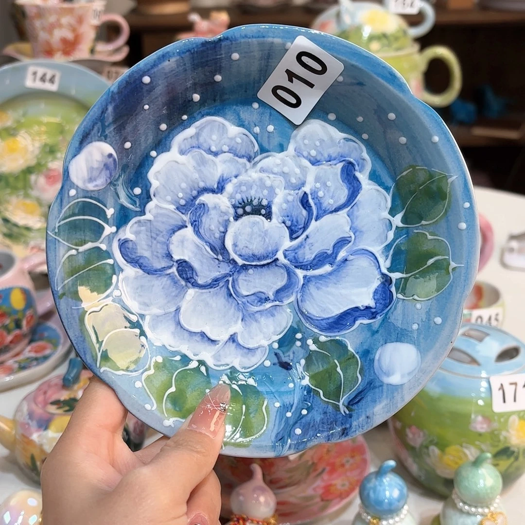 景德镇手绘高温釉下彩陶瓷茶具