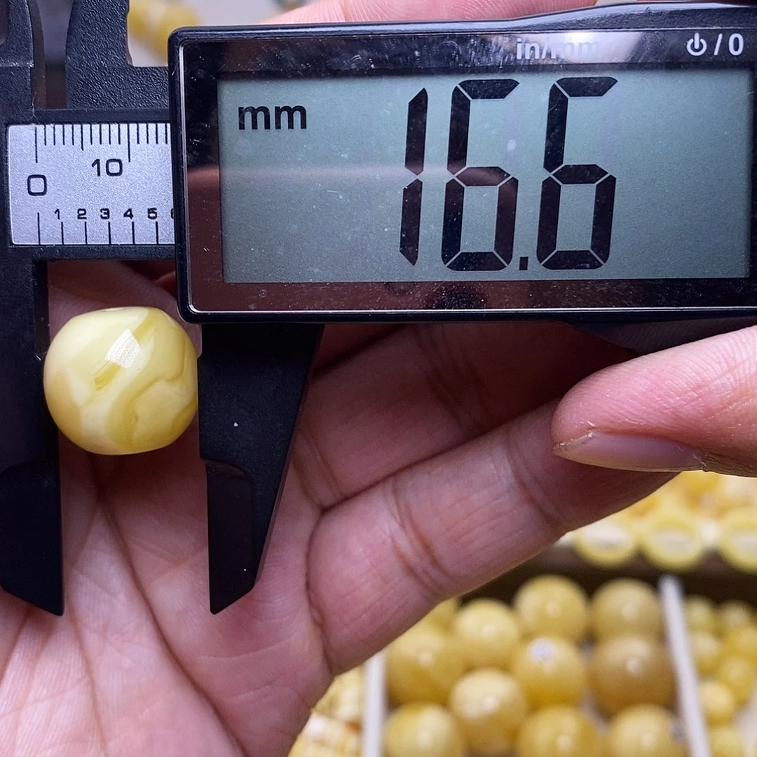 裸石琥珀未镶嵌蜜蜡桶珠