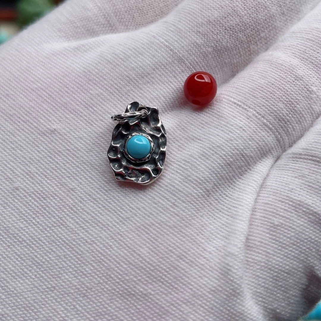 银S925镶嵌南红玛瑙珠宝奇石