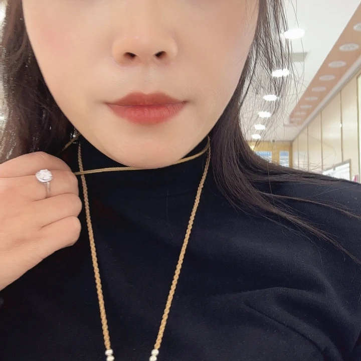 大理石纯铜花开富贵牡丹花项链