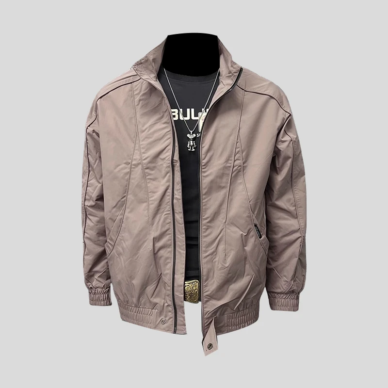 ohmmayby秋冬新款男夹克外套时尚立领上衣简约休闲高品质帅气外套