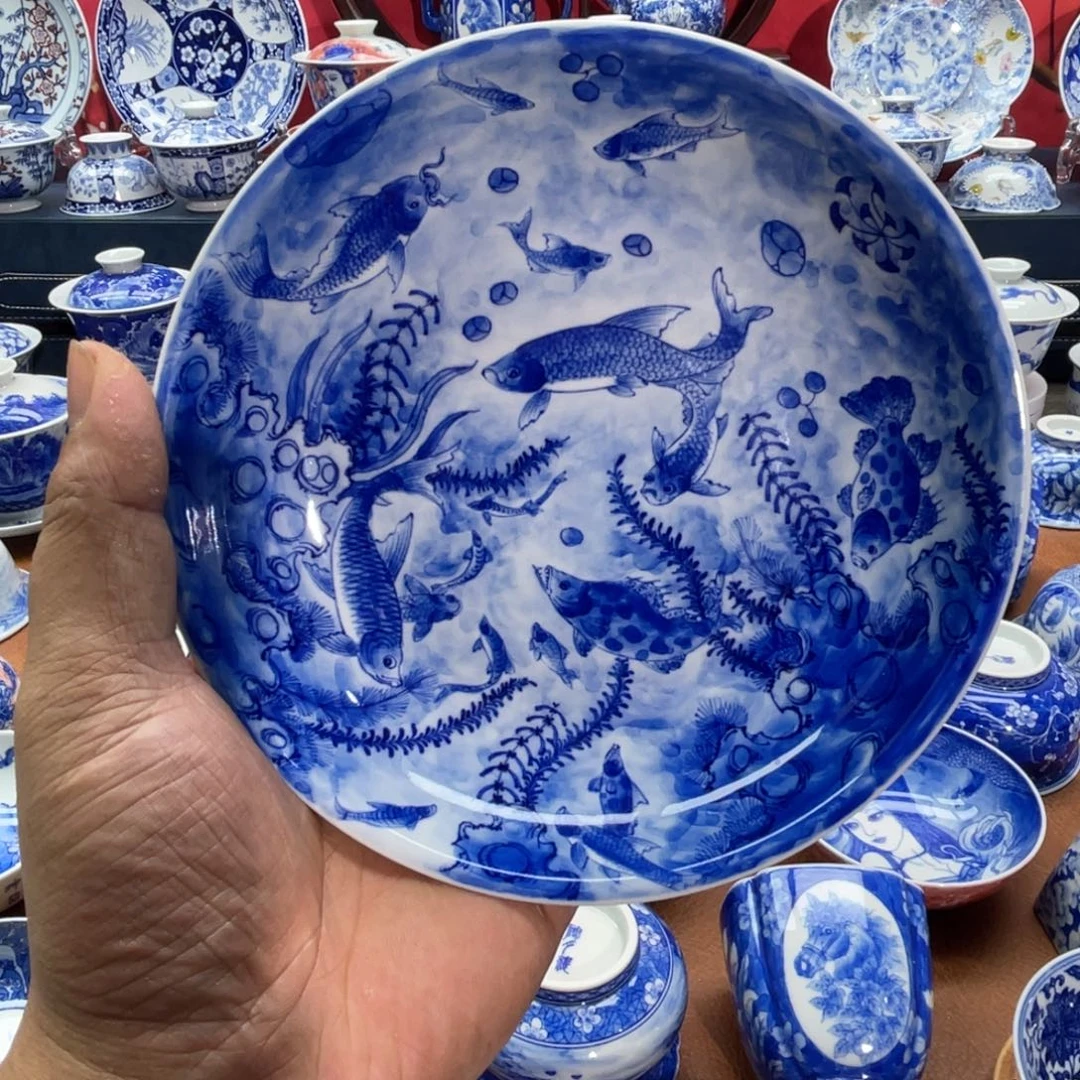 陶月楼 柴窑 鱼藻纹壶呈