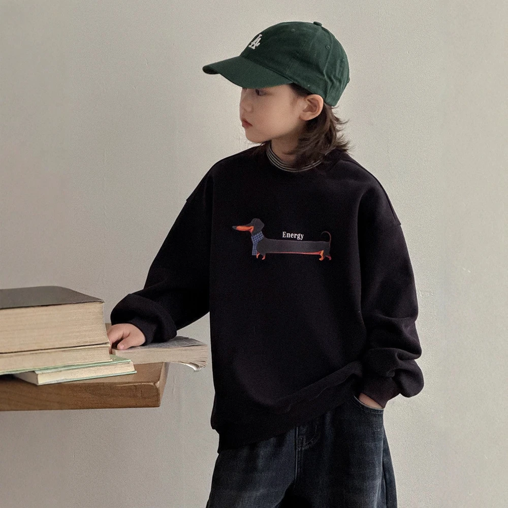 印花宽松外套潮流ins锁温蓄热童装儿童服装男童加绒打底秋冬款202