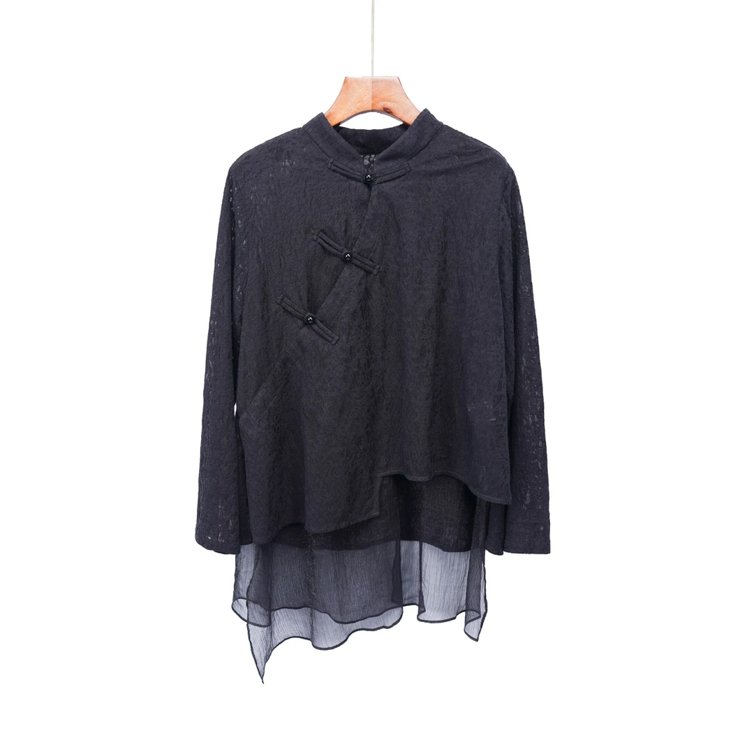 朱总原创设计云裳逸韵L24T-2C092新中式飘纱上衣