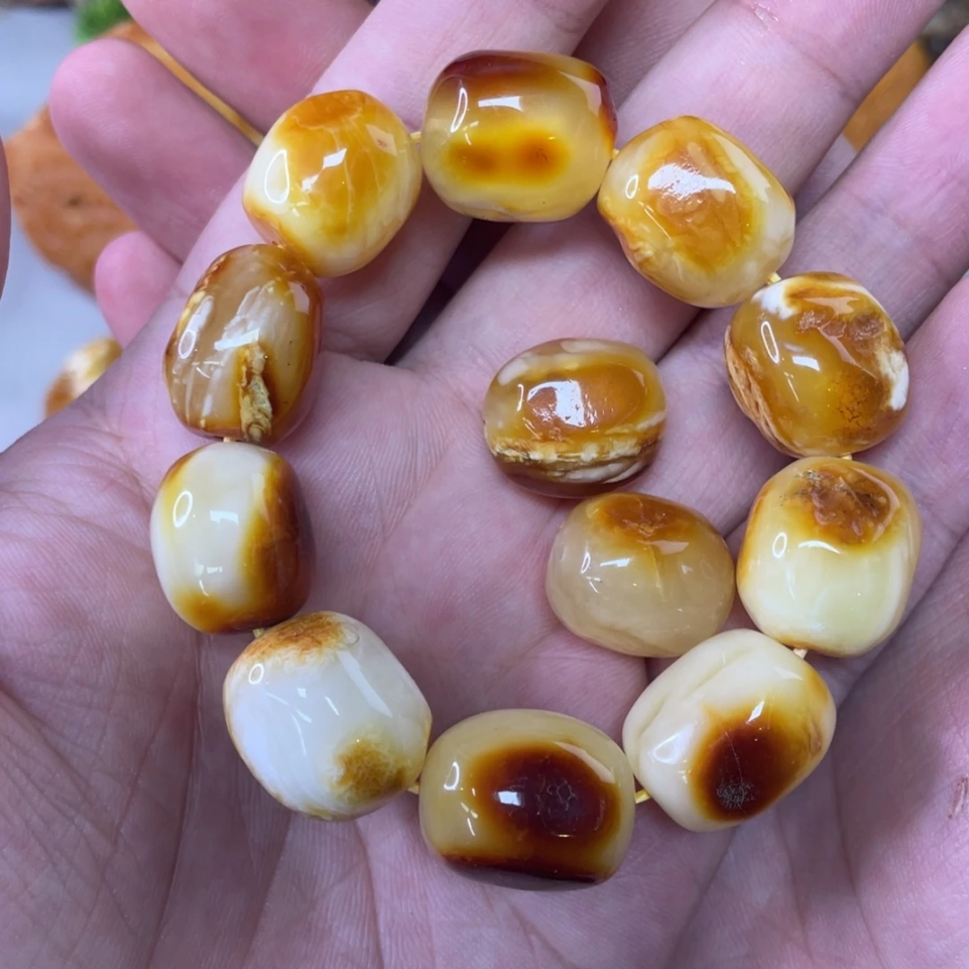 定制琥珀天然琥珀随型珠手串