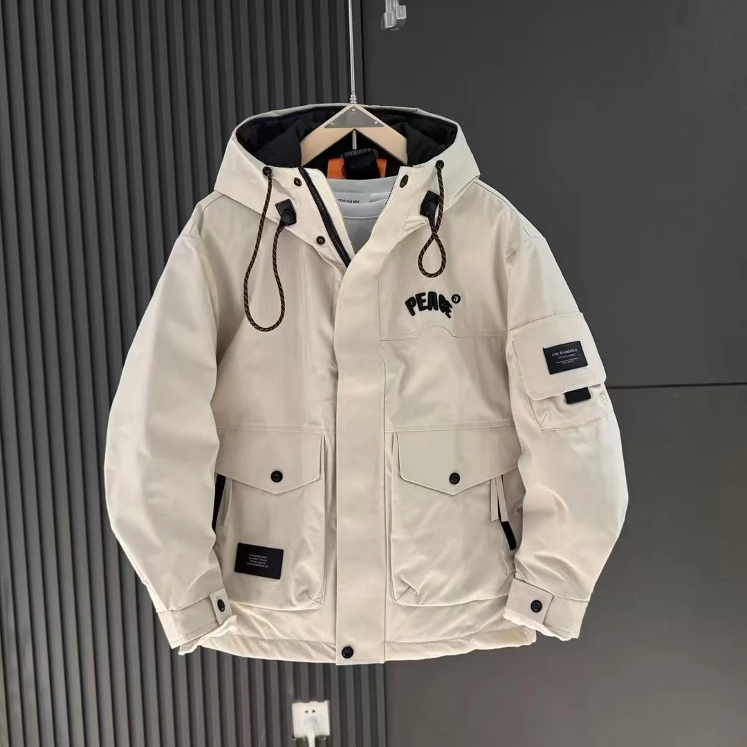 *5239#户外锁温连帽加厚情侣羽绒服外套