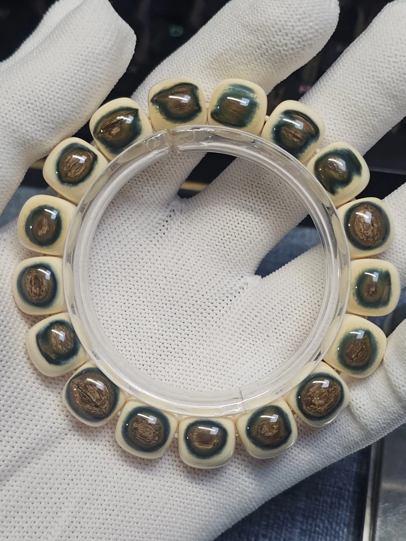 天然猛犸牙12✖️13老邢蓝眼手串