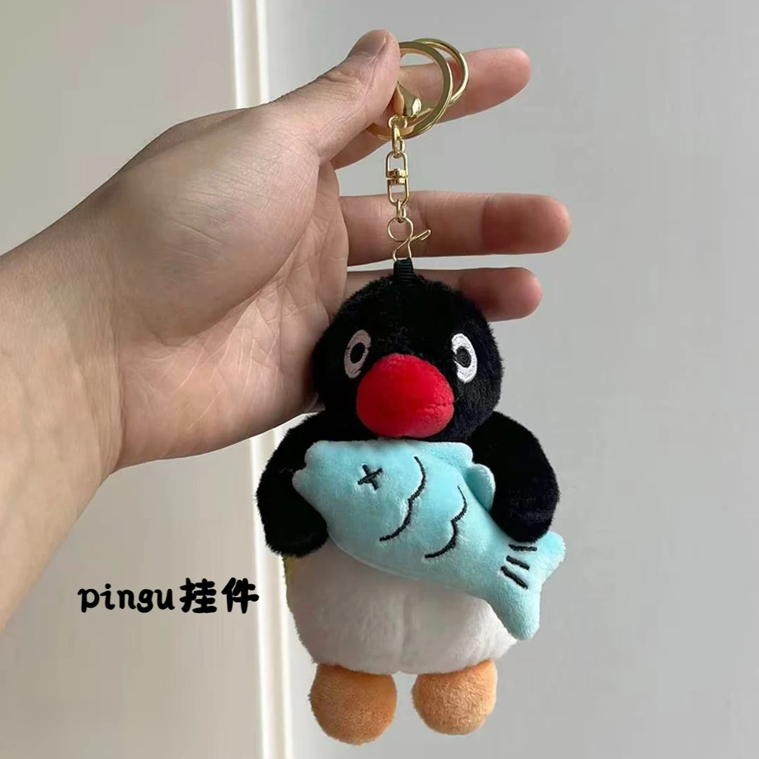 卡通pingu快闪包包挂件玩偶钥匙扣迷你安抚毛绒企鹅挂件公仔玩偶