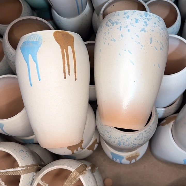 红陶微瑕花盆处理来啦