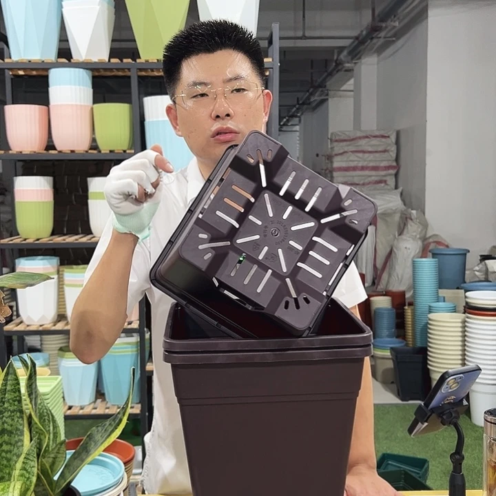 方盆口26高28咖色3只无托