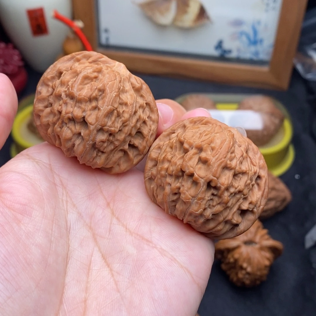 文玩核桃把件42磨盘