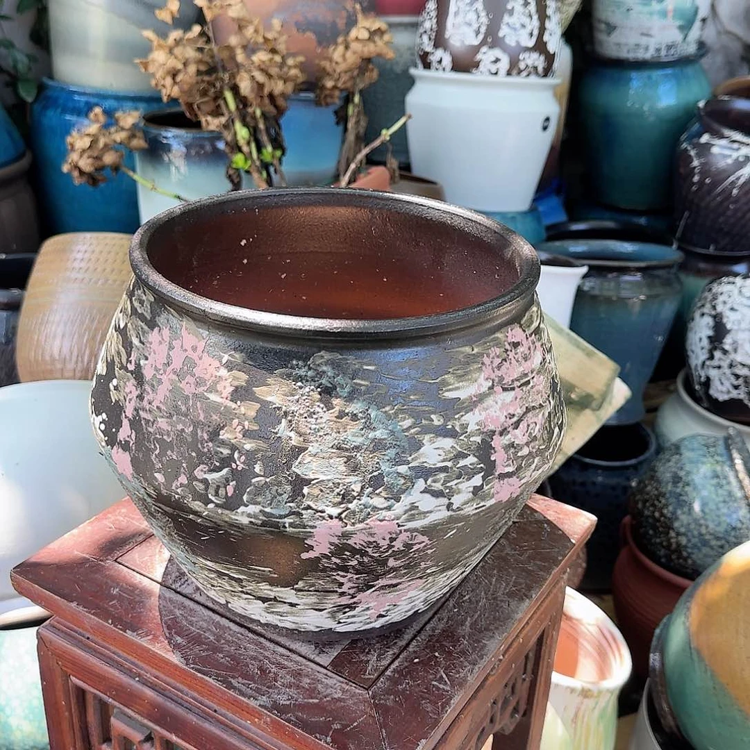 紫砂花盆王嫂花盆0629-a561高23口24