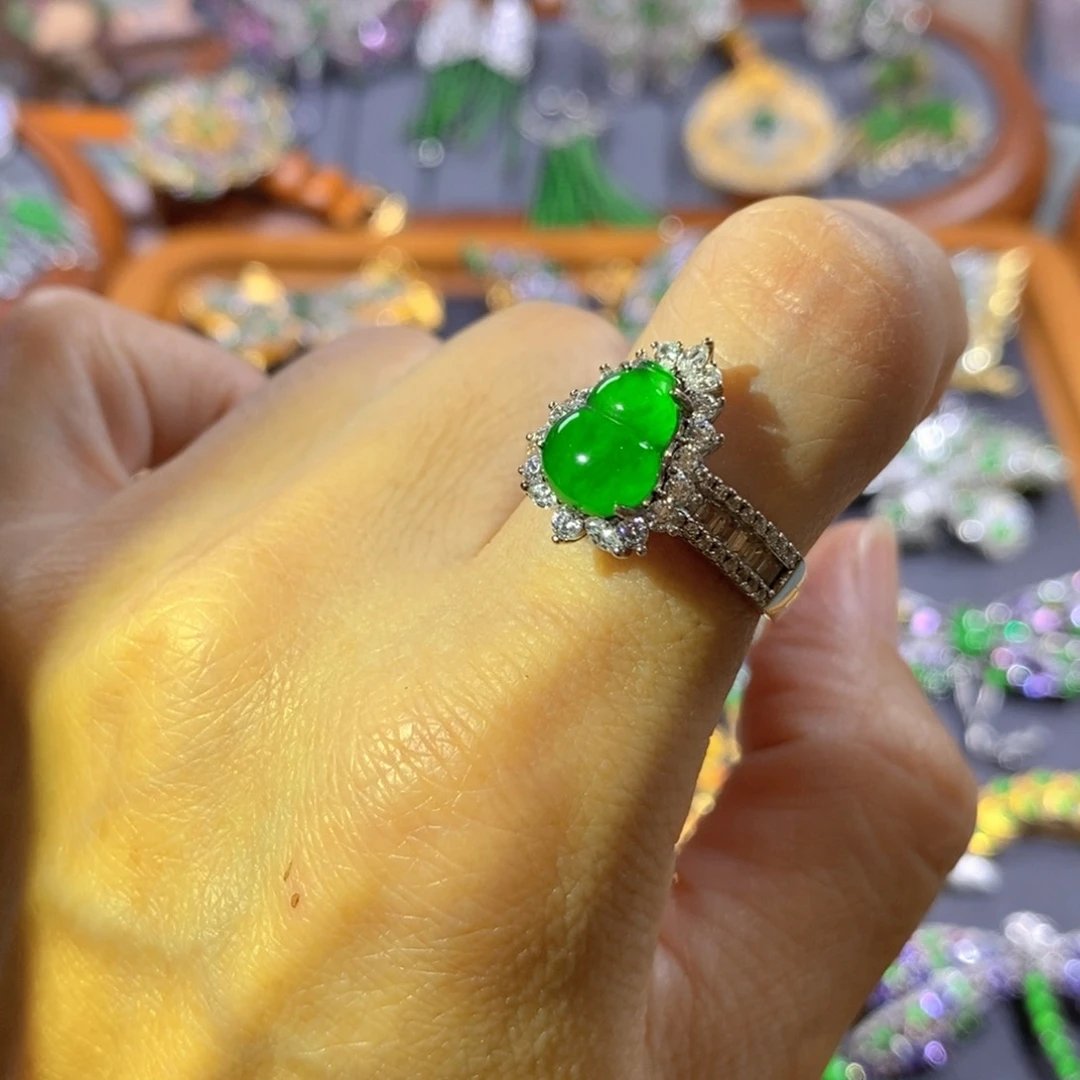 吊坠(不含链)银S925镶嵌翡翠