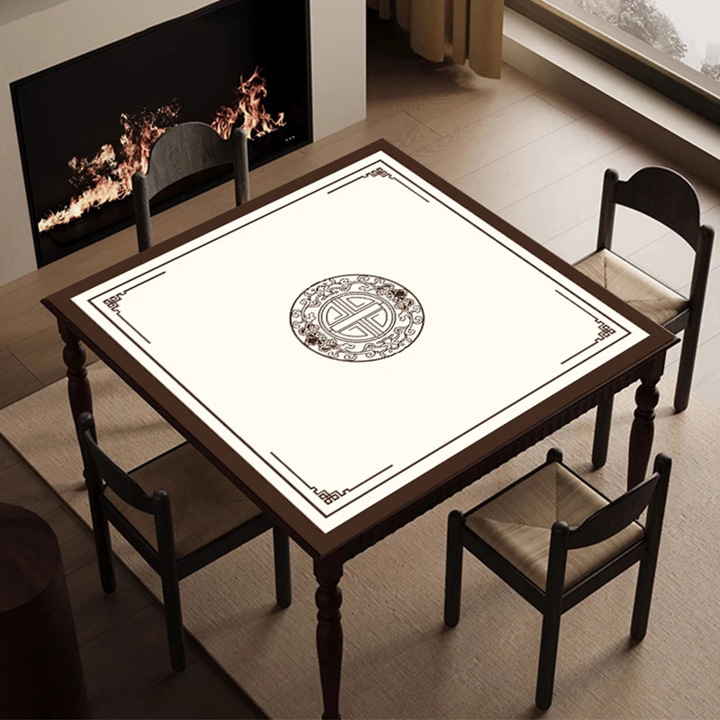 方形轻奢高级感茶几餐桌桌垫皮革防水防油防烫易打理保护垫09