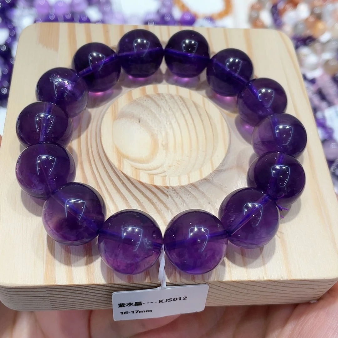 【闪购商品】水晶手链未镶嵌多样性发一16-17mm紫水晶