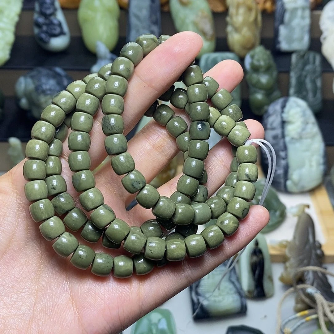 颈饰未镶嵌和田玉伍**$