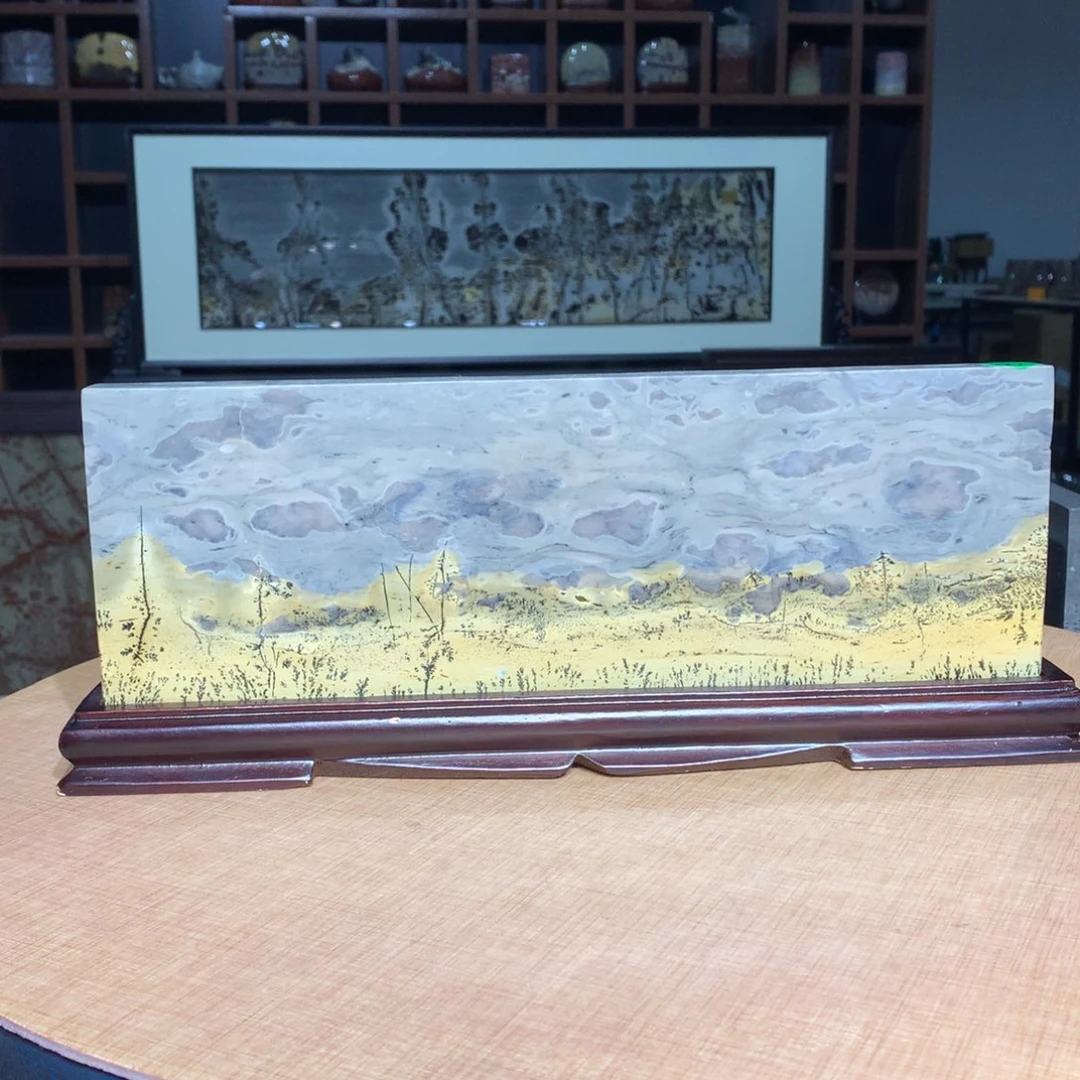 广西国画石摆件，收藏观赏