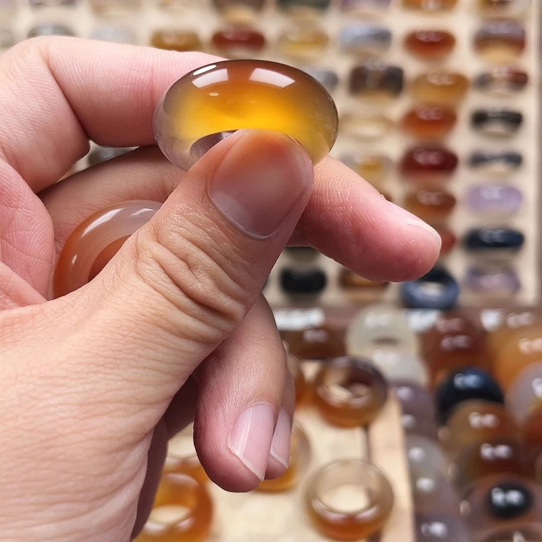 玛瑙/玉髓合金戒指3港16