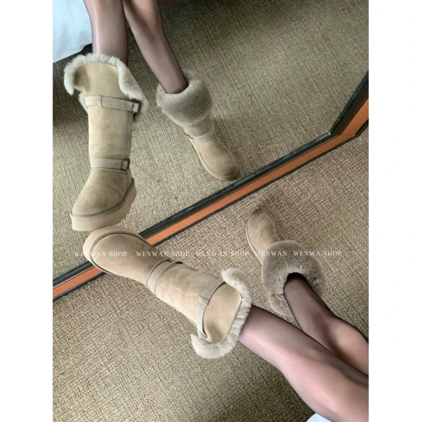 【零下初雪 自留版～】保暖雪地靴女冬季厚底增高长筒靴