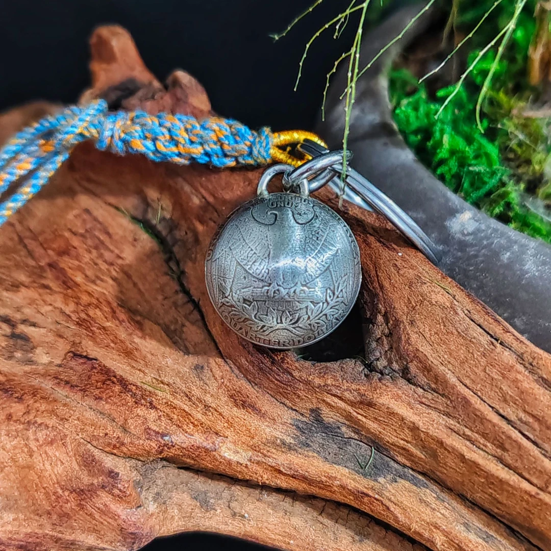 美国25美分硬币铃铛挂件