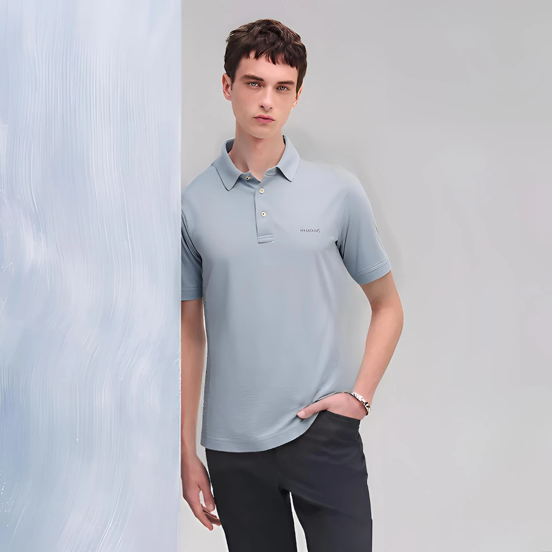 【桑蚕丝+凉感】喜拿春夏季男士POLO衫商务休闲可机洗翻领短袖T恤