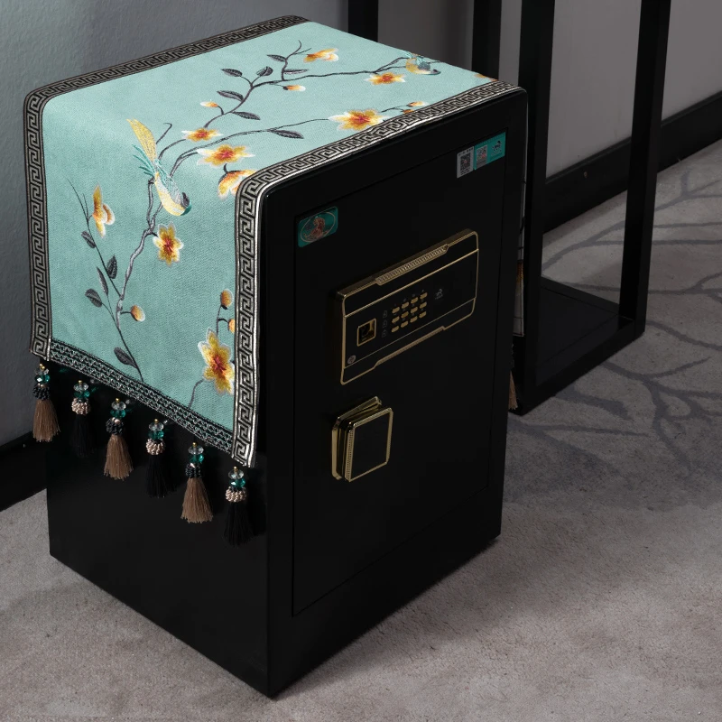 新中式保险柜盖布保险箱床头柜音响酒柜大衣柜复印机保护套防尘布