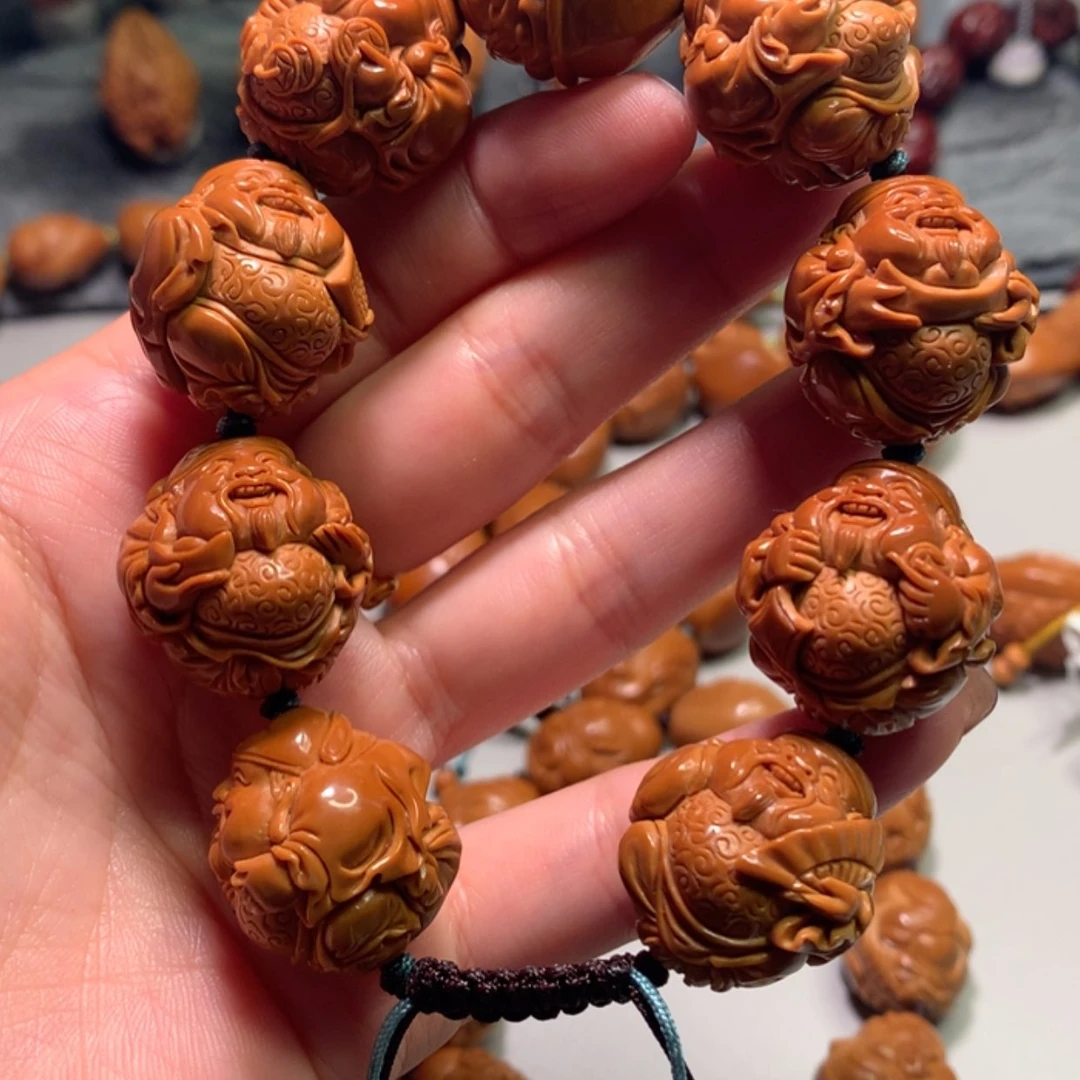 【闪购商品】橄榄核手串/手链苍**光聚宝财神