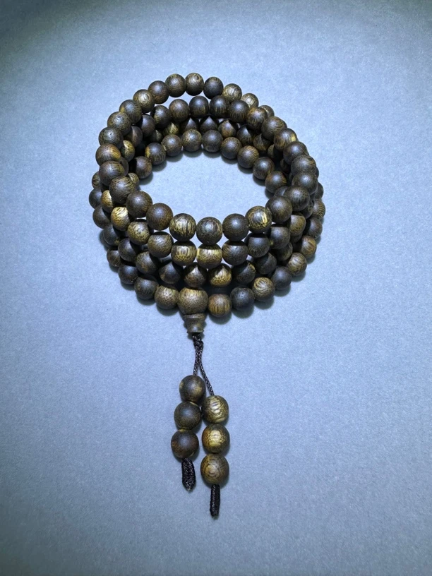 【沉水浮】34克棋楠沉香8mm×108手串多样性发一条