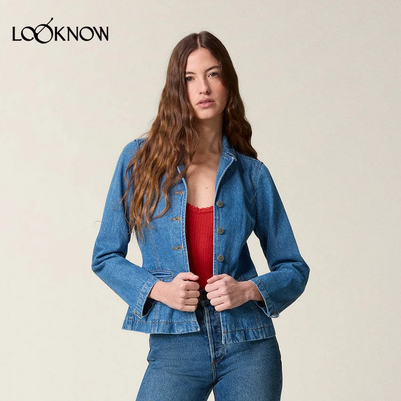 ROUJE设计师品牌LOOKNOW2025年春季新款深蓝色夹克