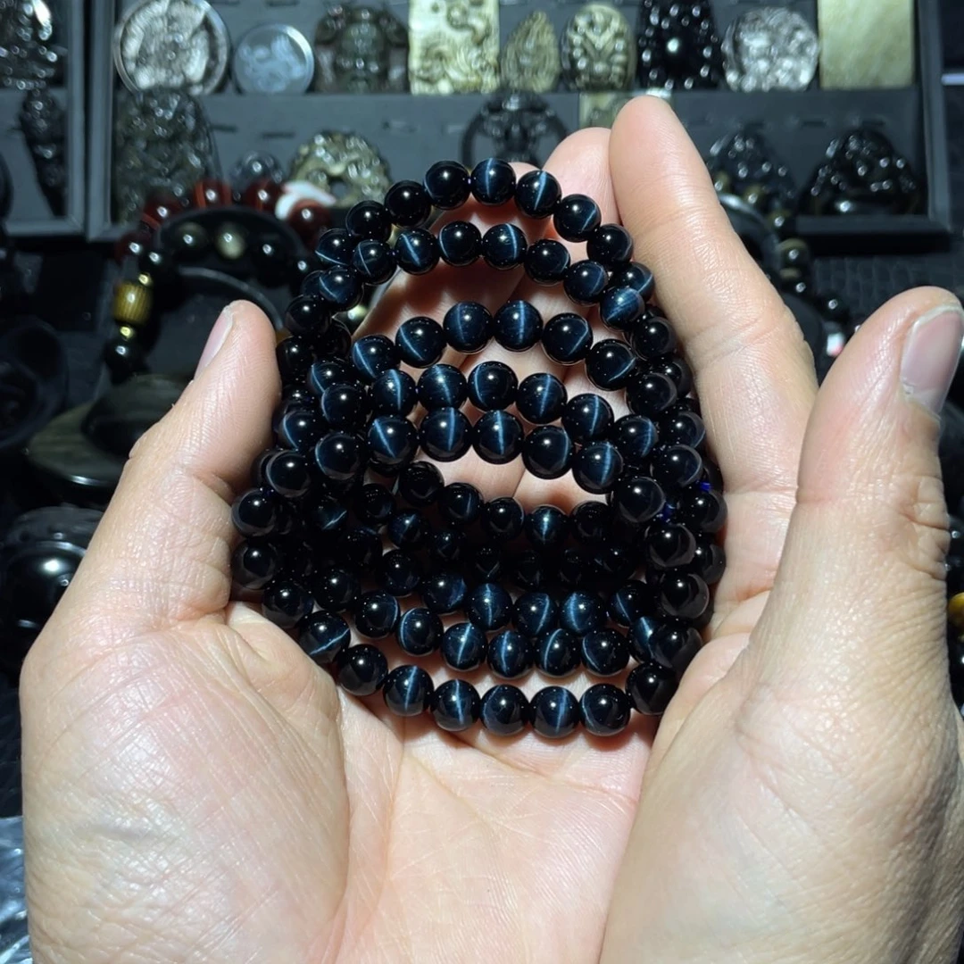 木变石（虎睛石）珠宝奇石未镶嵌雨**昏