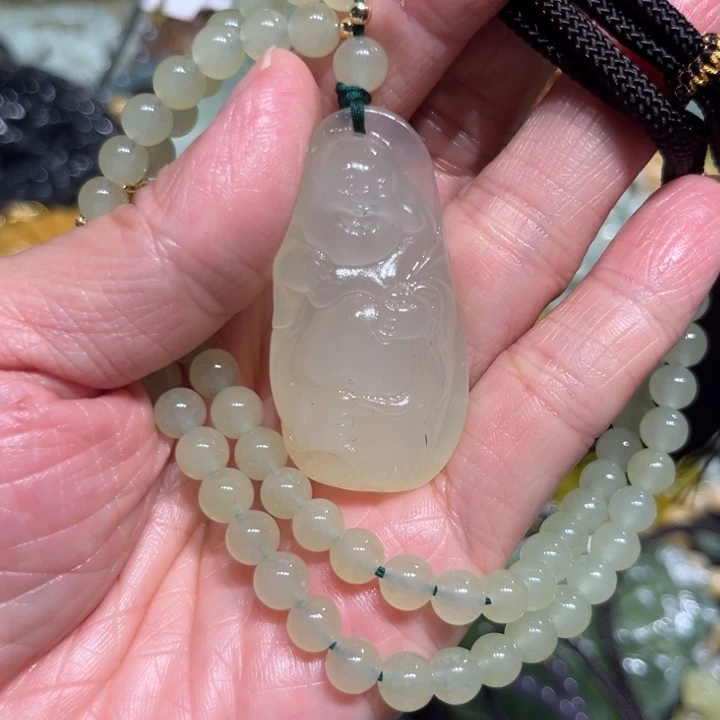 未镶嵌岫玉毛衣链