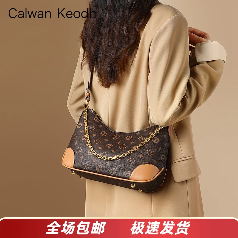 Calwan Keodh通勤包包女复古上班专用单肩包生日礼物送女友送老婆
