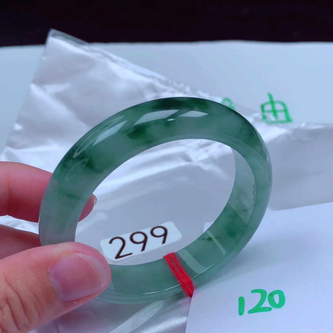 未镶嵌手镯翡翠缅甸天然A货翡翠手镯53.6