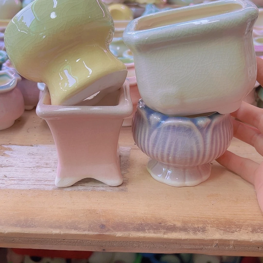 陶瓷花盆当场满12包邮