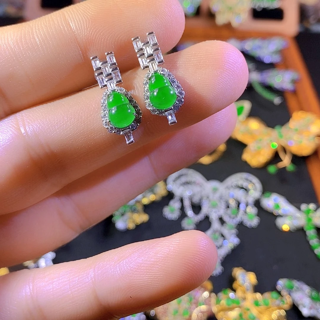 翡翠银S925镶嵌颈饰天然翡翠