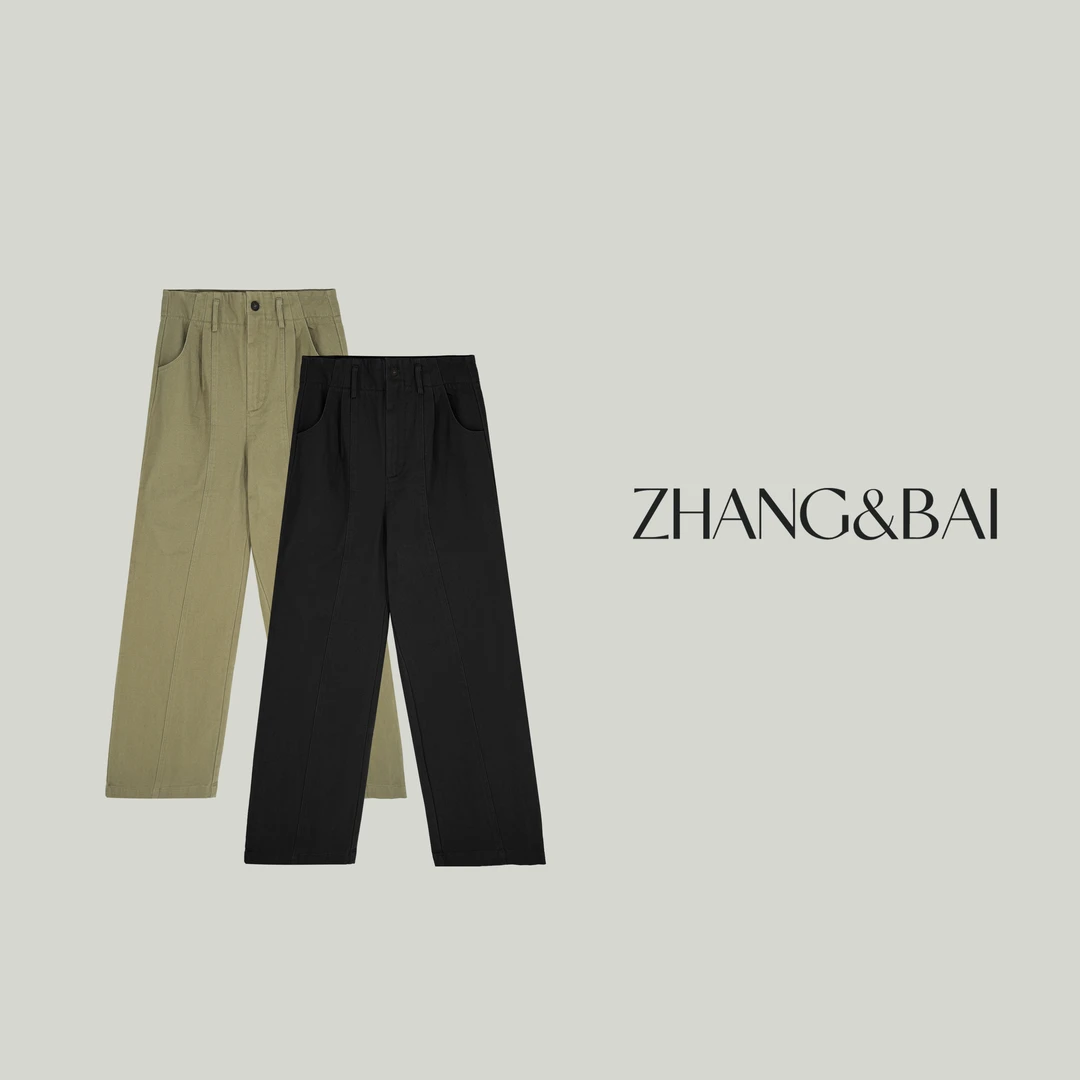 zhang&bai25新年高定 |【梦中情裤】优雅又老钱 裁剪线条休闲直筒裤