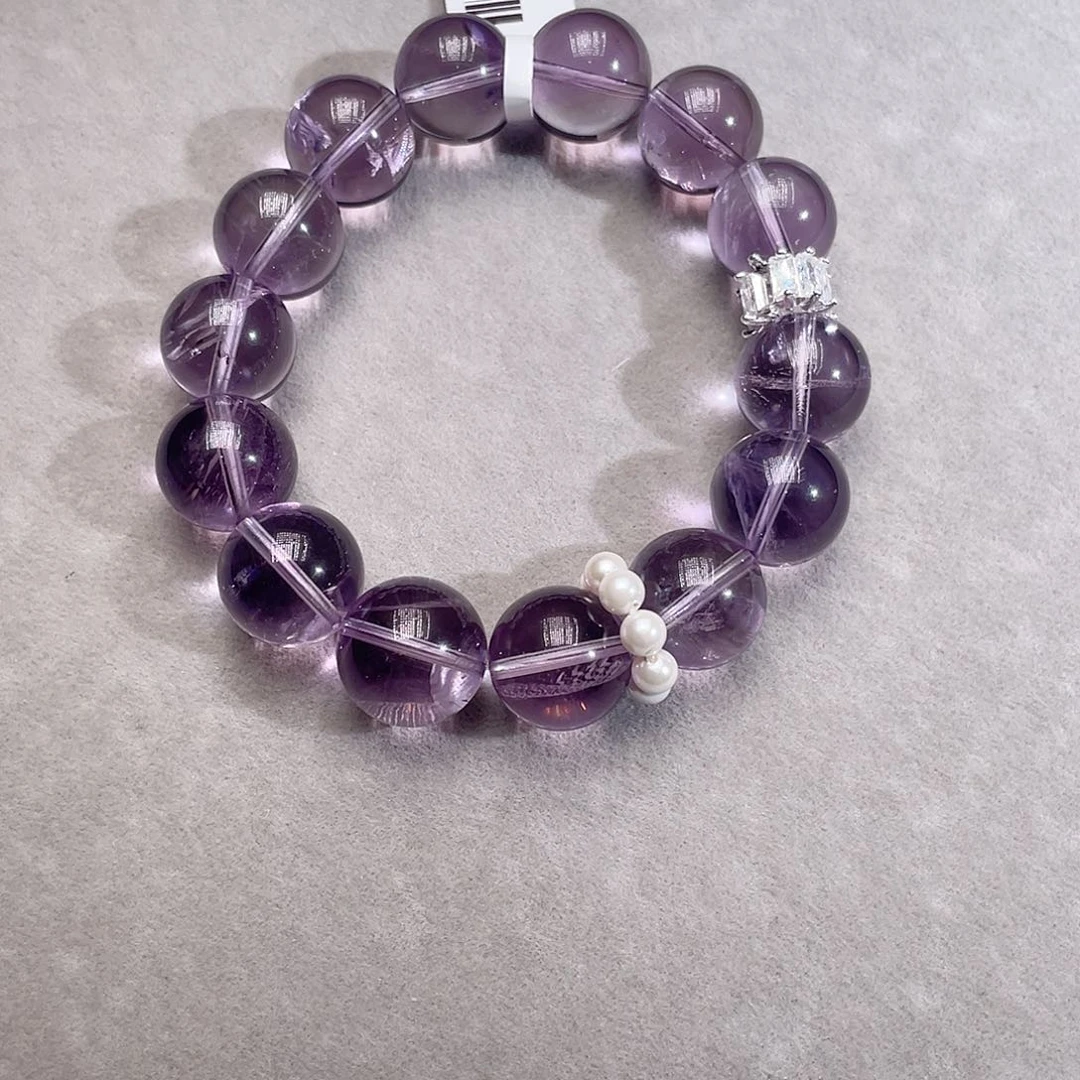 水晶手链未镶嵌紫水晶手串