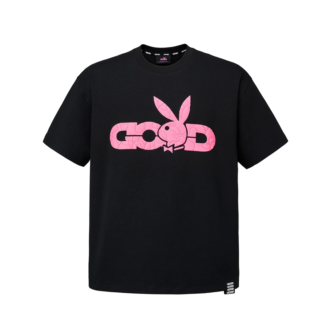 GB-GOODBRANDxPLAYBOY 2026SS凹凸发泡logo时尚短袖T恤 男女同款